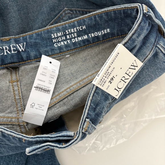 NWT J. Crew Tall Curvy Denim Trouser Jean Charlotte Wash Blue - Picture 4 of 6